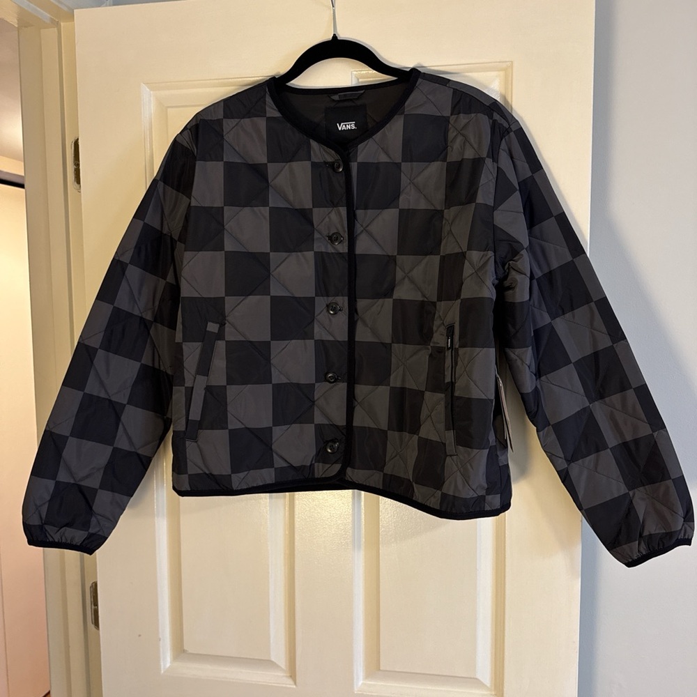 Vans Black and Gray Checkered Jacket